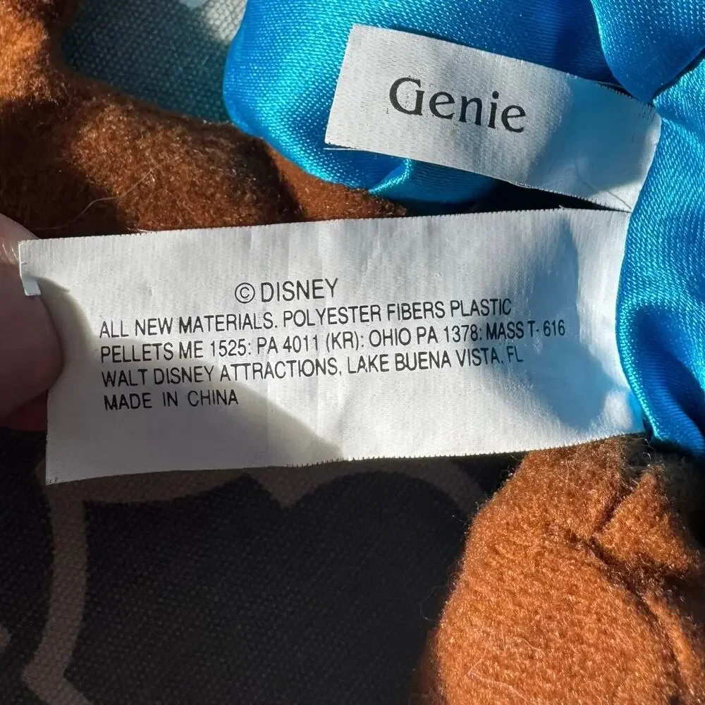 VTG Disney Aladdin Genie Bean Bag Plush Toy Stuffed Animal Collectable Gift Blue